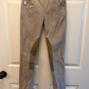 The Tailored Sportsman Tan Show Jods. Girls 16. Side Zip.